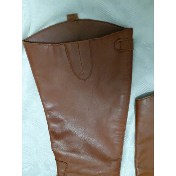 Sam Edelman Penny Whiskey Brown Leather Riding Boots Zip 10 M - Picture 9 of 16